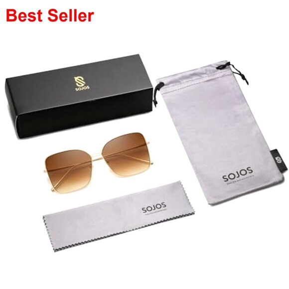 Oversized Square Sunglasses UV400 Protection Large Frame Designer Style - Picture 5 of 7